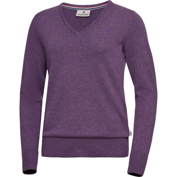 Jacques Britt V-Ausschnitt-Pullover Hautsympathisch und formstabil dank 100% Baumwolle