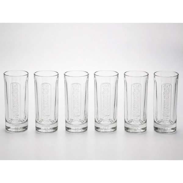 Jägermeister Longdrinkglas Original Longdrinkglas 0,1 L 6er Set, 6-tlg., 6 Longdrinkgläser mit 4cl Eicchung