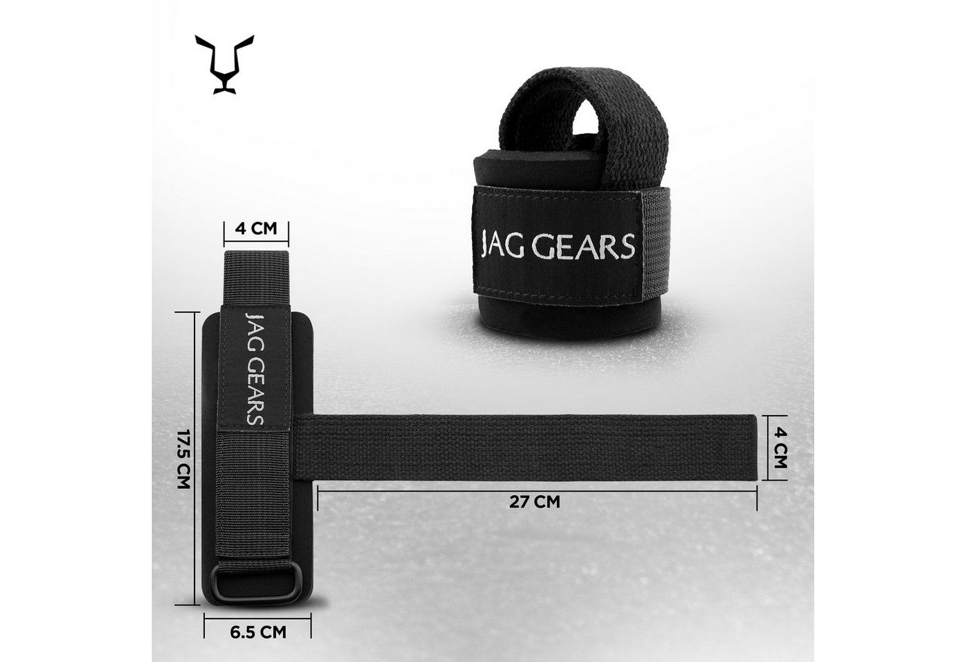 JAG GEARS Handgelenkschutz Strength training strap powerlifting strap hooks for men and women (pair, Lieferung mit 1 Paar), Krafttraining Powerlifting Gewichthe – Bild 5 von 5