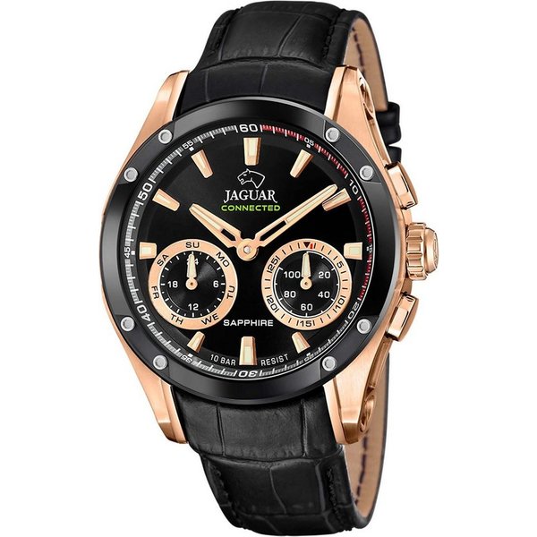 Jaguar Chronograph Connected Special Edition J959/1, (Set, 3-tlg., mit Wechselband und Werkzeug), Armbanduhr, Quarzuhr, Herrenuhr, Saphirglas, Stoppfunktion