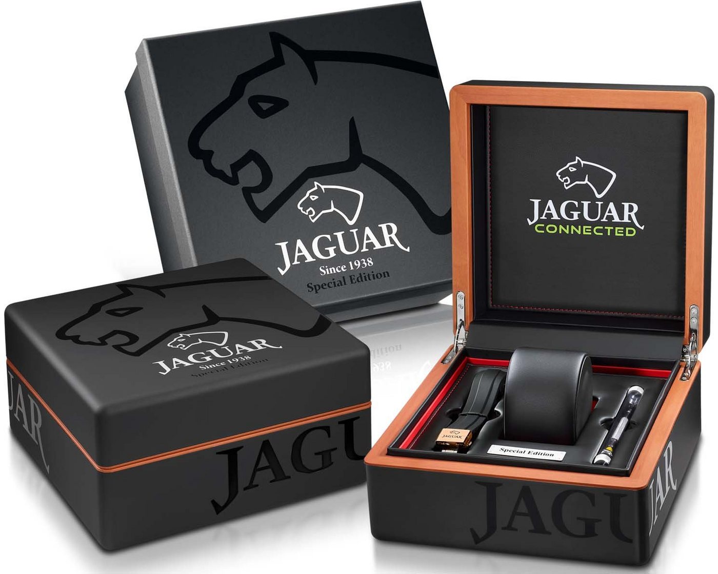 Jaguar Chronograph Connected Special Edition J959/1, (Set, 3-tlg., mit Wechselband und Werkzeug), Armbanduhr, Quarzuhr, Herrenuhr, Saphirglas, Stoppfunktion – Bild 2 von 2