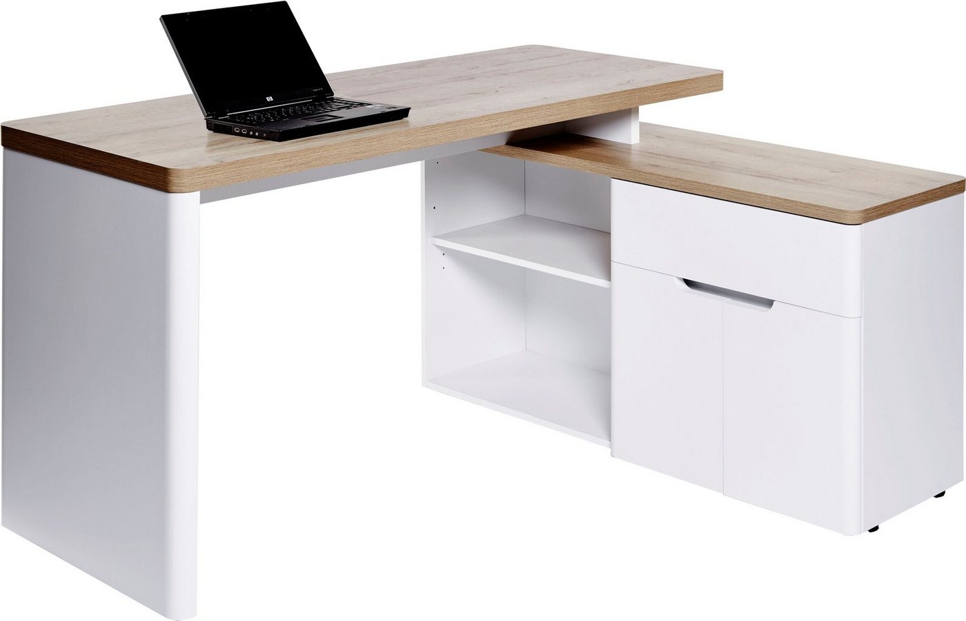 Jahnke Eckschreibtisch CU-LIBRE 150 E (1-St), wechselseitig montierbar – Bild 3 von 5