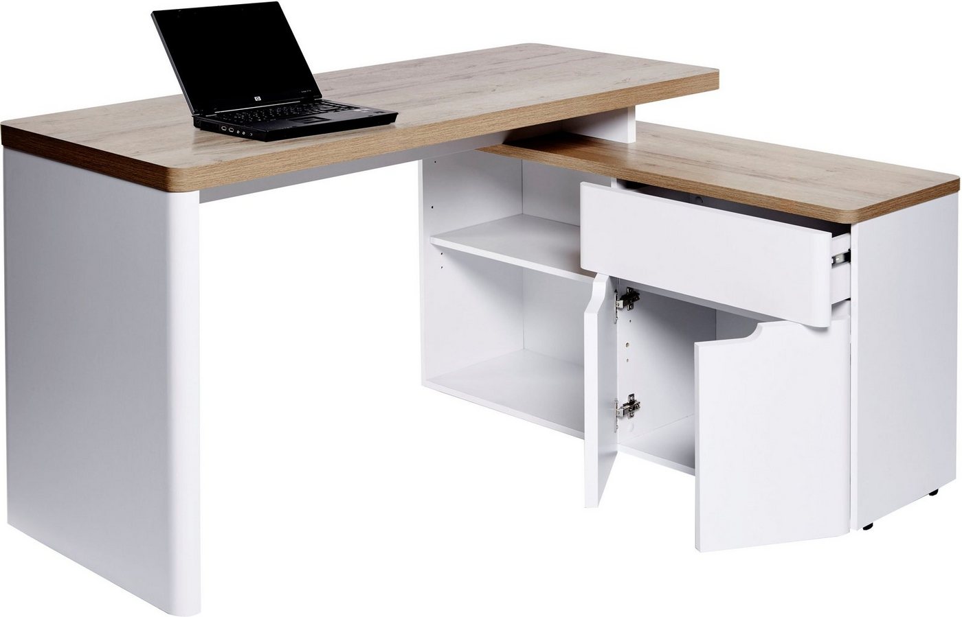 Jahnke Eckschreibtisch CU-LIBRE 150 E (1-St), wechselseitig montierbar – Bild 5 von 5