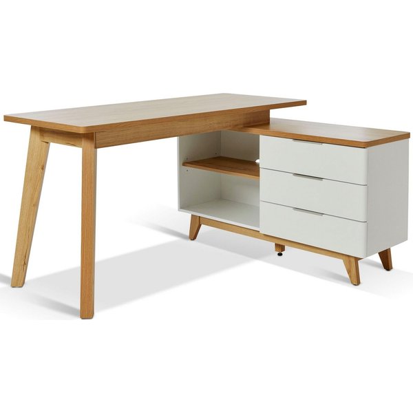 Jahnke Eckschreibtisch LIBRE D 240 E (1-St), wechselseitig montierbar, Breite ca. 140 cm