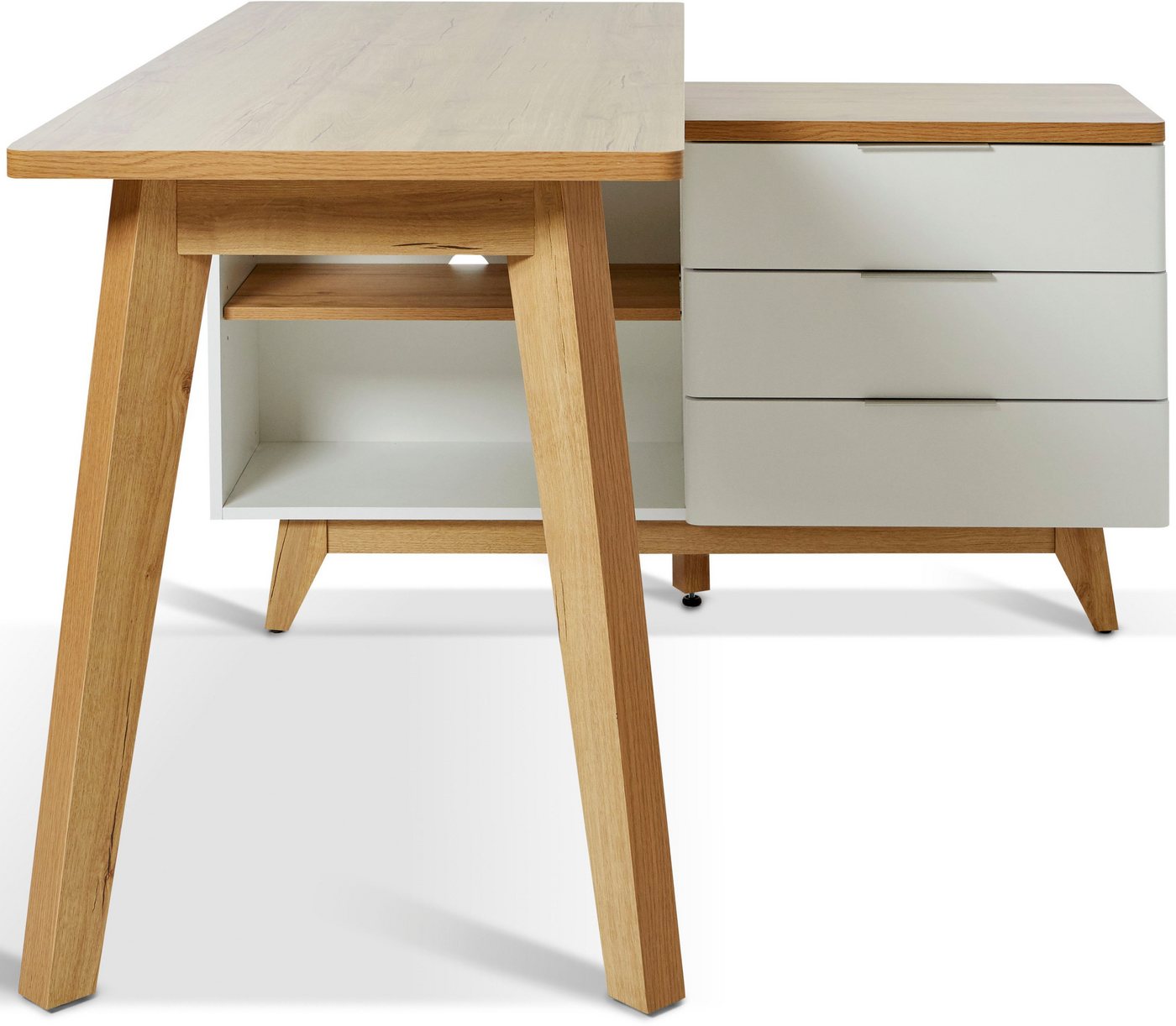 Jahnke Eckschreibtisch LIBRE D 240 E (1-St), wechselseitig montierbar, Breite ca. 140 cm – Bild 4 von 5