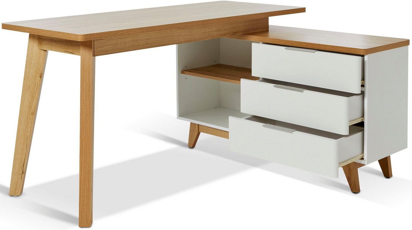 Jahnke Eckschreibtisch LIBRE D 240 E (1-St), wechselseitig montierbar, Breite ca. 140 cm – Bild 5 von 5