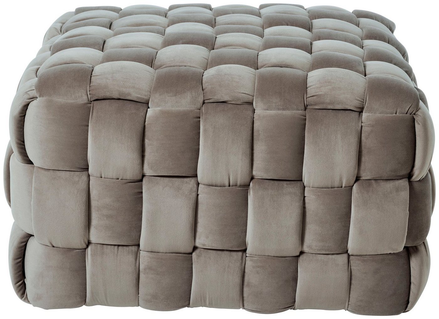 Jahnke Hocker WEB ART M, Hocker, Couchtisch, Beistelltisch gepolstert in edler Flechtoptik – Bild 3 von 5