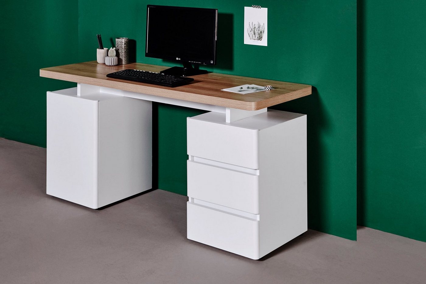 Jahnke Schreibtisch CU-LIBRE C 250, wechselseitig montierbar – Bild 2 von 5