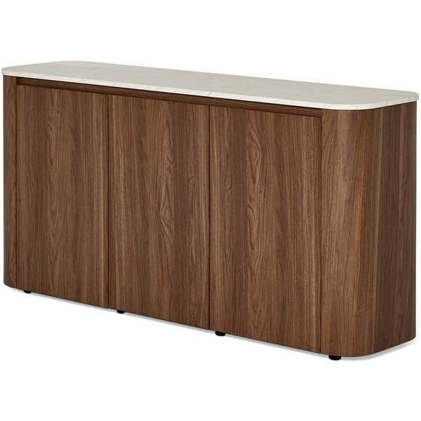Jahnke Sideboard TRESOR SB 150, Sideboard, Marmor Look, grifflose Optik, 3 Türen, Breite:150 cm