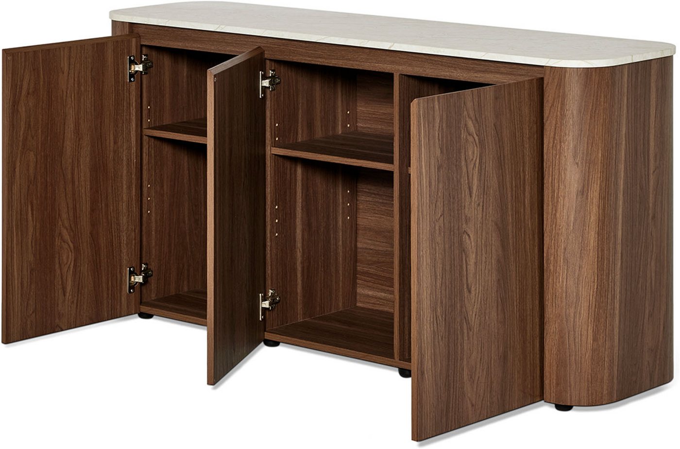 Jahnke Sideboard TRESOR SB 150, Sideboard, Marmor Look, grifflose Optik, 3 Türen, Breite:150 cm – Bild 5 von 5