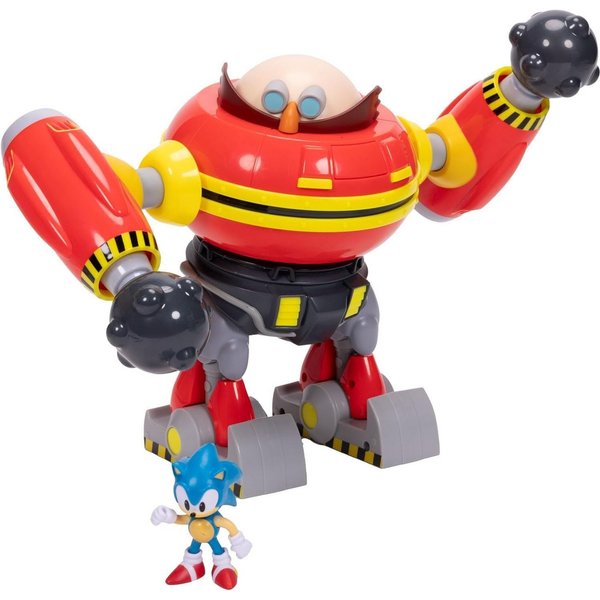 Jakks Pacific Actionfigur Sonic The Hedgehog – Riesiger Eggman-Roboter-Kampfset 23 cm Spielset