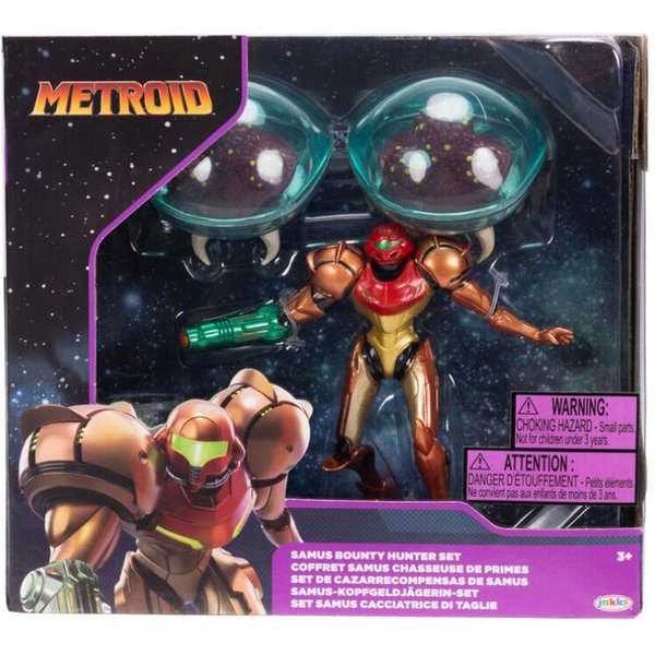 Jakks Pacific Spielfigur Metroid Set mit 3 Figuren, 6 cm