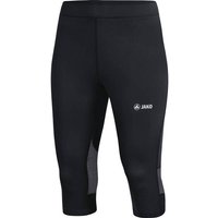 JAKO Damen Capri Run 2.0, Größe 34 in Schwarz