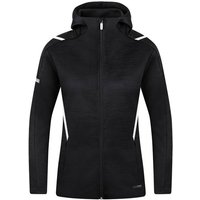 JAKO Damen Freizeitjacke Challenge mit Kapuze, Größe 36 in Schwarz