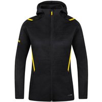 JAKO Damen Freizeitjacke Challenge mit Kapuze, Größe 42 in Schwarz