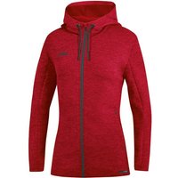 JAKO Damen Kapuzenjacke Premium Basics, Größe 40 in Rot