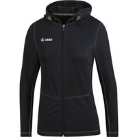JAKO Damen Kapuzenjacke Run 2.0, Größe 34 in Schwarz