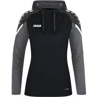 JAKO Damen Kapuzensweat Performance, Größe 34 in Schwarz