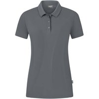 JAKO Damen Polo Organic Stretch, Größe 44 in Grau