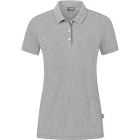 JAKO Damen Polo Organic Stretch, Größe 34 in Grau
