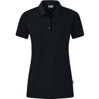 JAKO Damen Polo Organic Stretch, Größe 46 in Schwarz