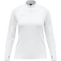 JAKO Damen Pullover Ziptop Light Flow Damen, Größe XL in Weiß