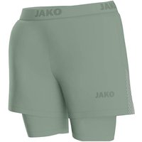 JAKO Damen Tight 2-in-1 Short Power, Größe 34 in Grau