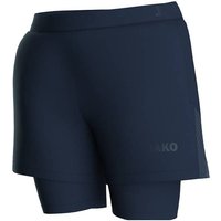 JAKO Damen Tight 2-in-1 Short Power, Größe 34 in Blau