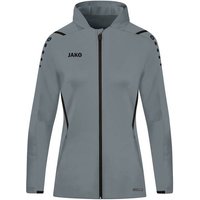 JAKO Damen Trainingsjacke Challenge mit Kapuze, Größe 40 in Grau