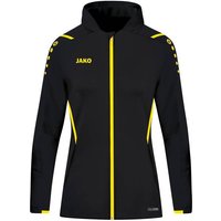 JAKO Damen Trainingsjacke Challenge mit Kapuze, Größe 34 in Schwarz