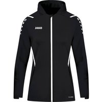 JAKO Damen Trainingsjacke Challenge mit Kapuze, Größe 34 in Schwarz