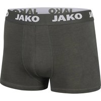 JAKO Herren Boxershort Basic 2er Pack, Größe M in Grau