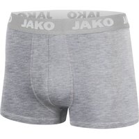 JAKO Herren Boxershort Basic 2er Pack, Größe L in Silber