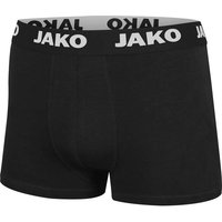 JAKO Herren Boxershort Basic 2er Pack, Größe XL in Schwarz