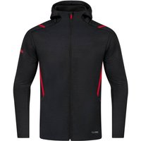 JAKO Herren Freizeitjacke Challenge mit Kapuze, Größe M in Schwarz