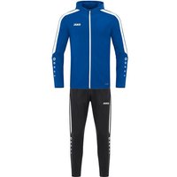 JAKO Herren Sportanzug Trainingsanzug Polyester Power mit Kapuze, Größe L in Blau