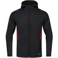 JAKO Kinder Freizeitjacke Challenge mit Kapuze, Größe 128 in Schwarz