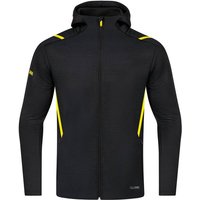 JAKO Kinder Freizeitjacke Challenge mit Kapuze, Größe 128 in Schwarz