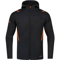 JAKO Kinder Freizeitjacke Challenge mit Kapuze, Größe 164 in Schwarz