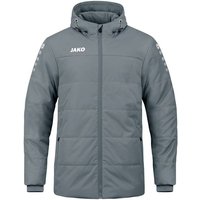 JAKO Kinder Jacke Coachjacke Team mit Kapuze, Größe 164 in Grau