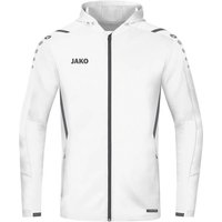 JAKO Kinder Trainingsjacke Challenge mit Kapuze, Größe 128 in Weiß