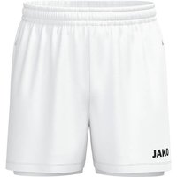 JAKO Unisex 2-in-1 Short One, Größe XL in Weiß