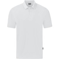 JAKO Unisex Polo Organic Stretch, Größe L in Weiß