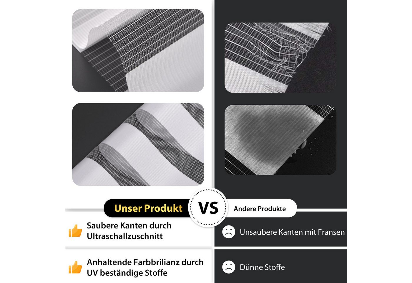 Doppelrollo 32,5 x 130 cm, weiß [Stoffbreite 29,1 cm], jalousiescout, blickdicht, mit Bohren/ohne Bohren, freihängend, Klemmen, Kleben und Schrauben OHNE Aufpre – Bild 3 von 5