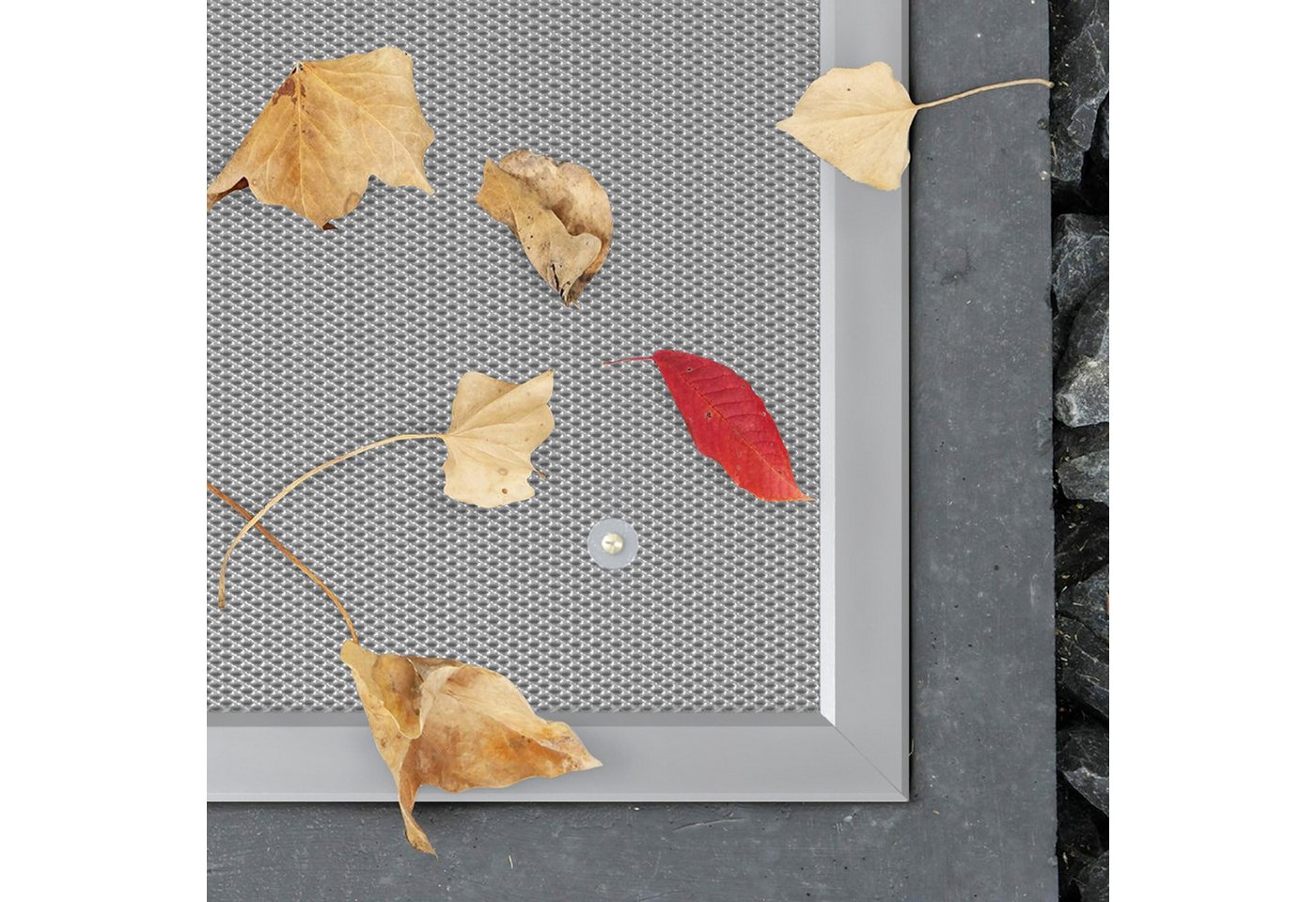 jalousiescout Lichtschachtabdeckung Aluminium Lichtschachtabdeckung, 82 x 40 cm, (1-St., Aluminiumrahmen in silberfarben), Kellerschachtabdeckung Alu-Rahmen sch – Bild 5 von 5