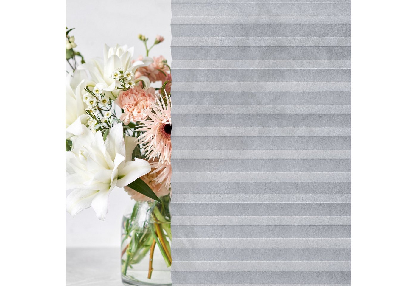 jalousiescout Plissee Pure Basic 60x110cm Grau Klemmfix ohne Bohren, halbtransparent, ohne Bohren, klemmen, Klemmfix, halbtransparent, Polyester-Stoff ohne Bohr – Bild 3 von 5