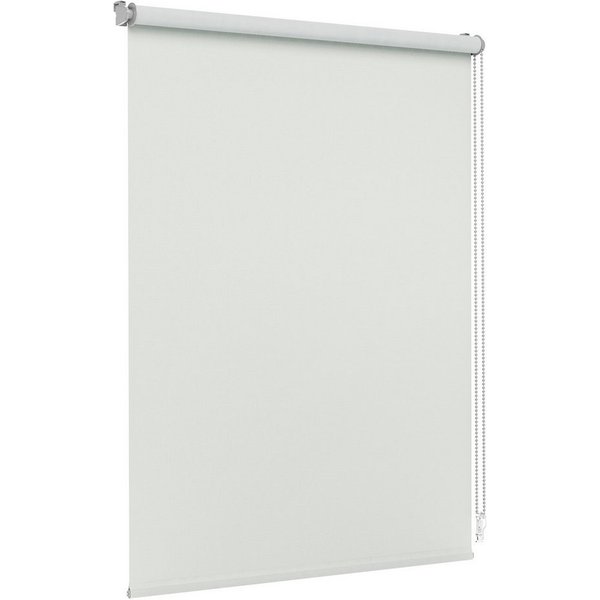 Rollo Lichtdurchlässig, 37,5 x 110 cm, hellgrau [Stoffbreite 34,1 cm], jalousiescout, blickdicht, ohne Bohren, freihängend, Klemmfix, vormontiert, mit Kindersic