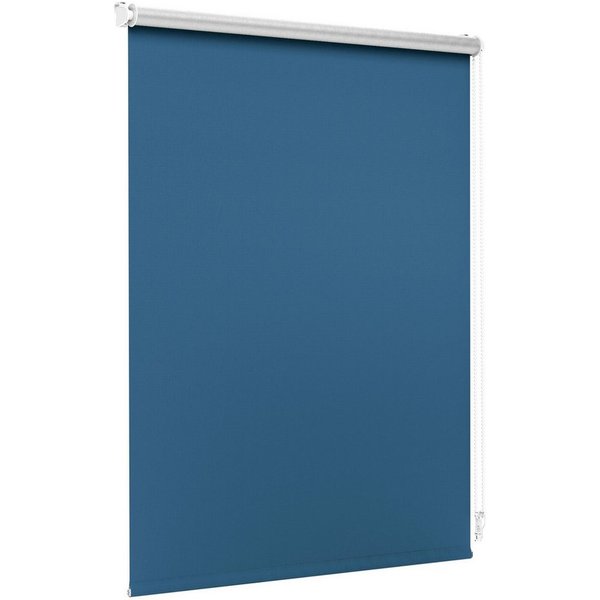 Verdunklungsrollo Thermorollo, 30 x 120 cm, dunkelblau [Stoffbreite 26,6 cm], jalousiescout, verdunkelnd, ohne Bohren, freihängend, Klemmfix, Thermo-Rollo Vollv