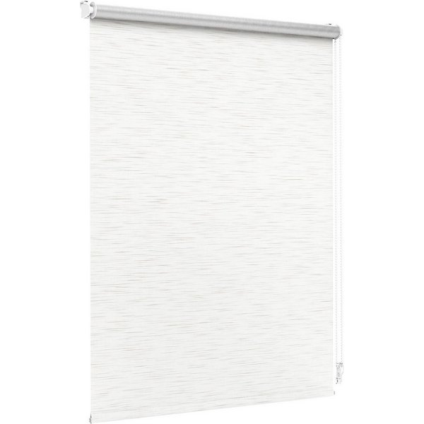 Verdunklungsrollo Thermorollo, 30 x 120 cm, weiß-strukturiert [Stoffbreite 26,6 cm], jalousiescout, verdunkelnd, ohne Bohren, freihängend, Klemmfix, Thermo-Roll