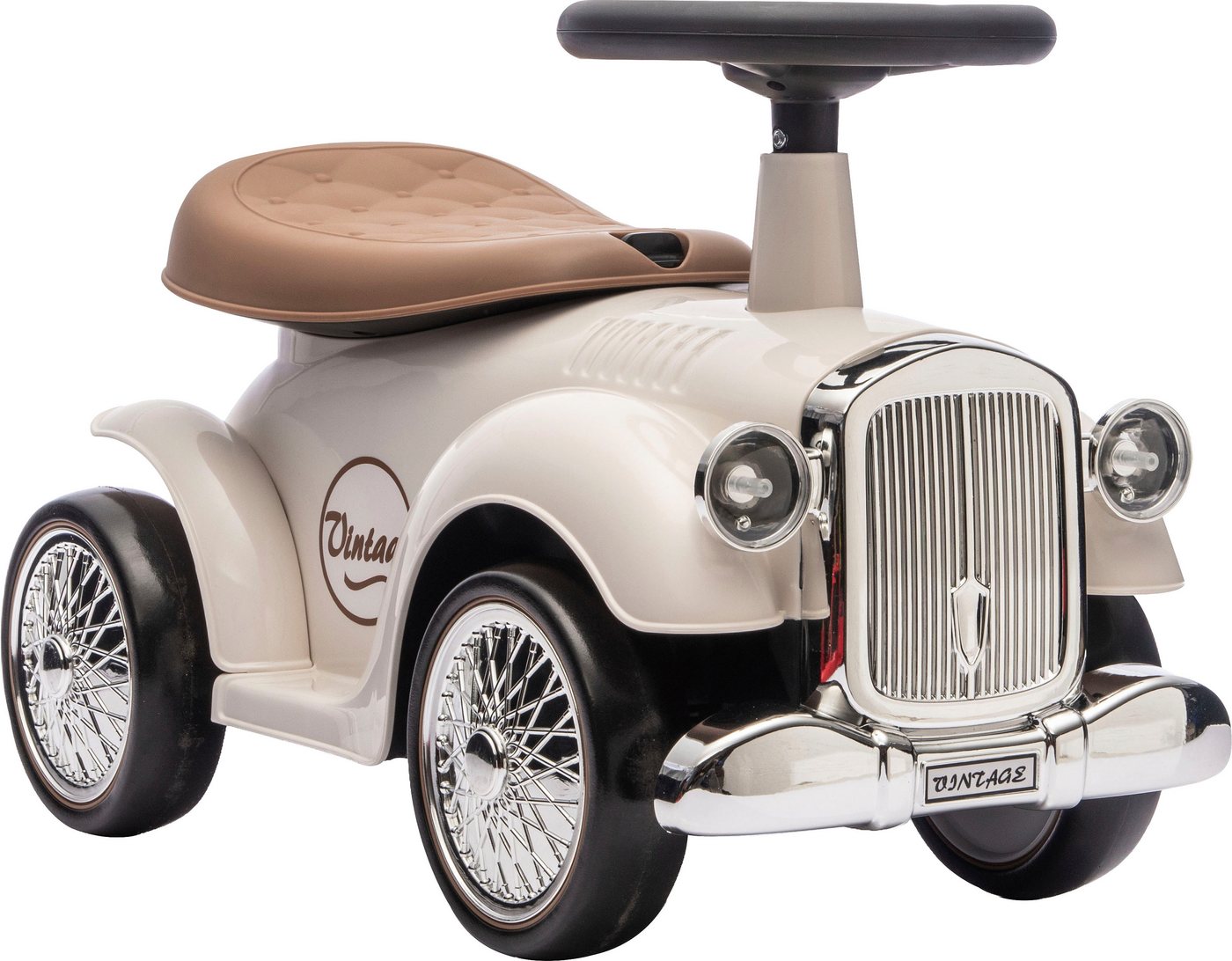 Jamara Rutscherauto Classic Car weiß, mit Flüsterreifen – Bild 5 von 5